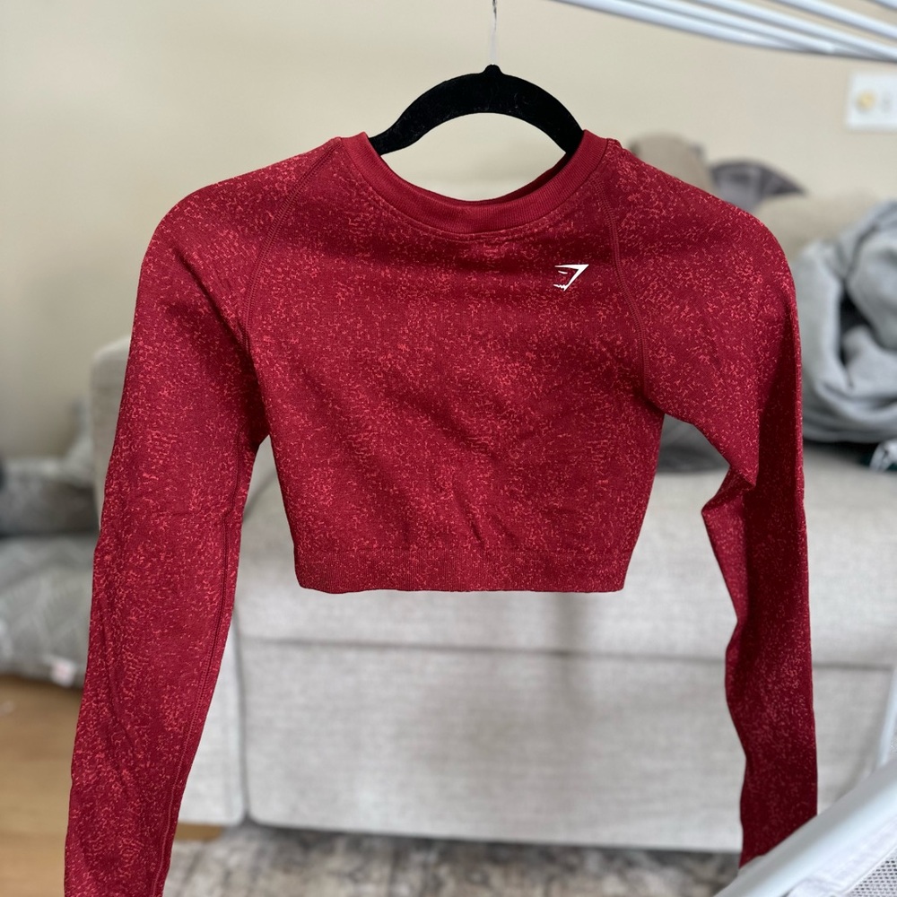 Gymshark Burgundy Crop Top